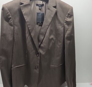 New ANN Taylor Brown Women Jacket Size 14 T Retail $238.00